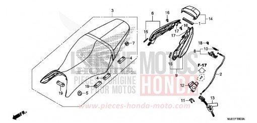 SEAT/REAR COWL CB650FAE de 2014